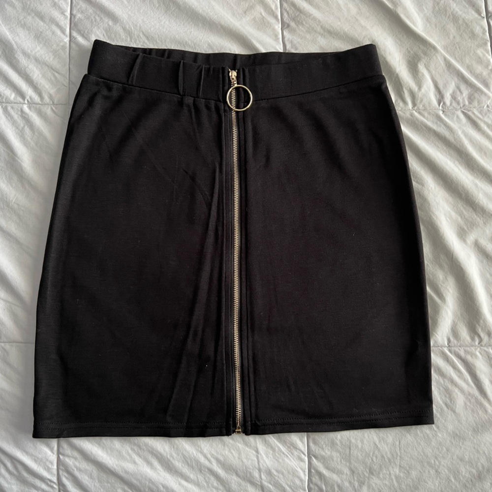 Black Zippered Skirt